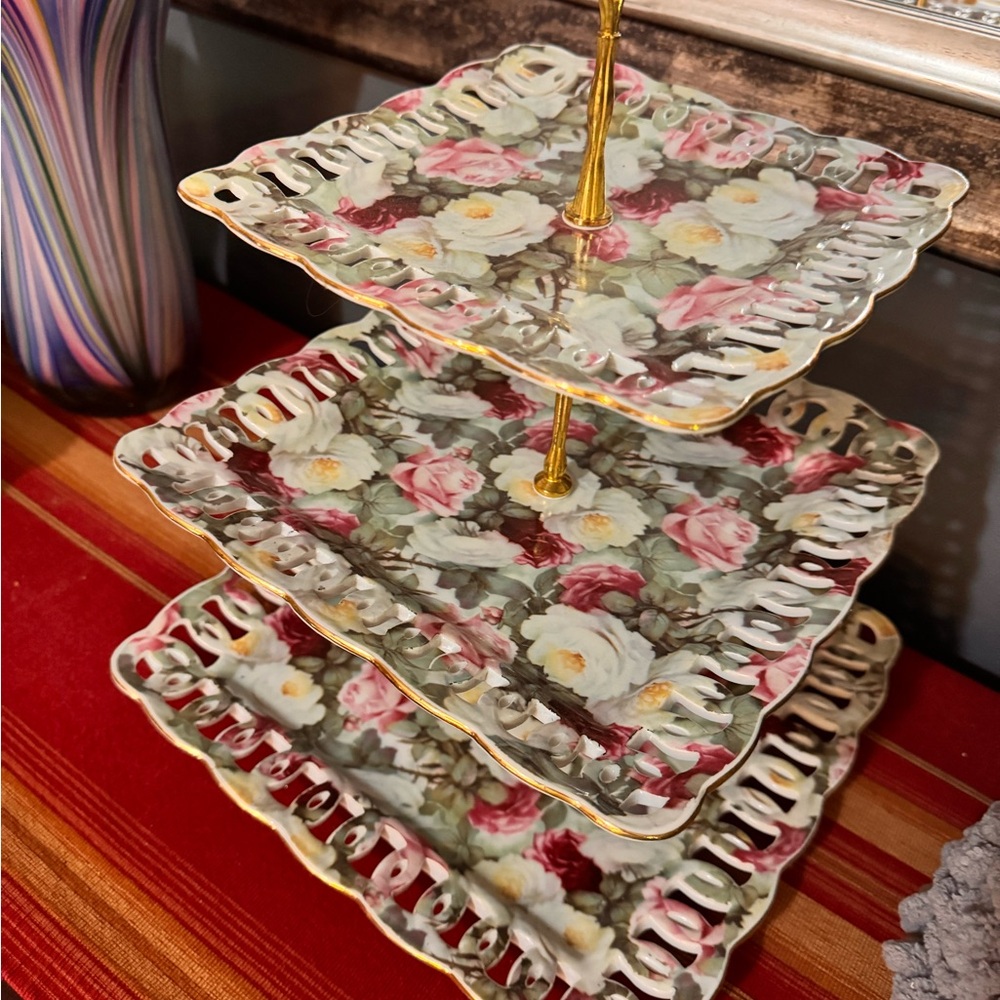 Cookie dish 3 tier Vintage and Hard to Find